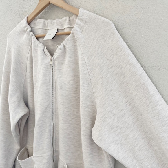 Varley Evelyn Jacket Large Marled Ivory Layering Loungewear Casual Neutral Chic - Picture 7 of 13